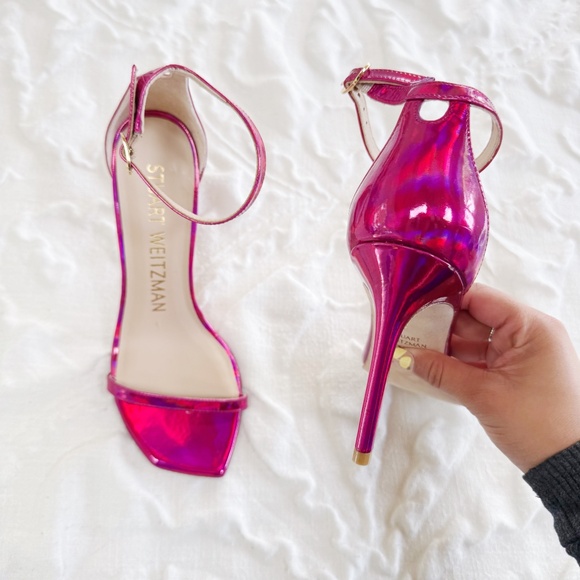 Stuart Weitzman Nudistcurve 100 Ankle Strap High Heel Size 6.5 - Picture 8 of 10
